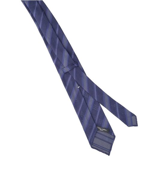 Cesare Attolini Blue Silk Tie for men