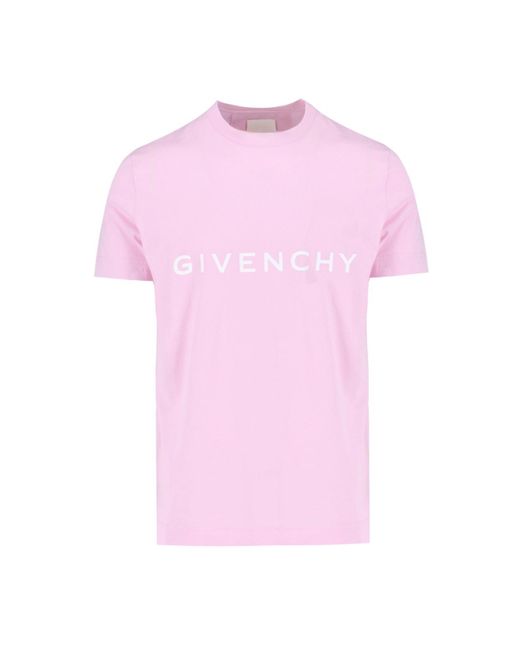 T-Shirt Logo di Givenchy in Pink da Uomo