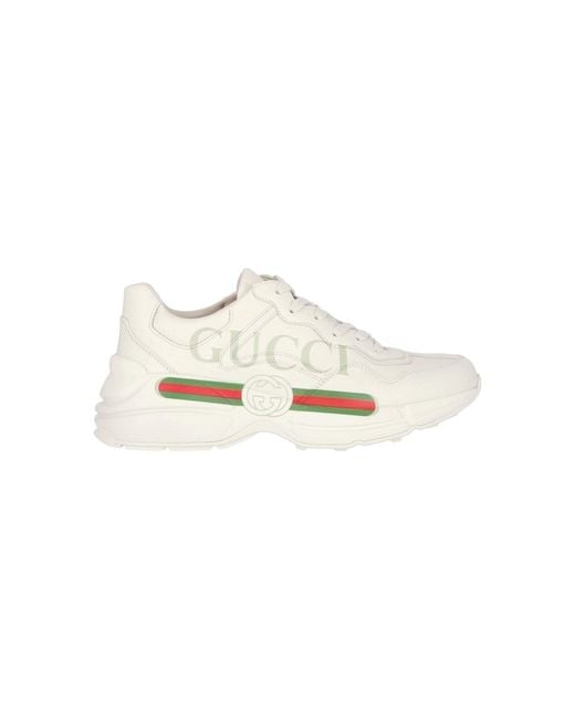 Gucci White Sneakers "Rhyton" for men