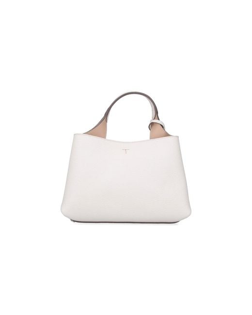 Tod's White Mini Leather Bag "T-Timeless"