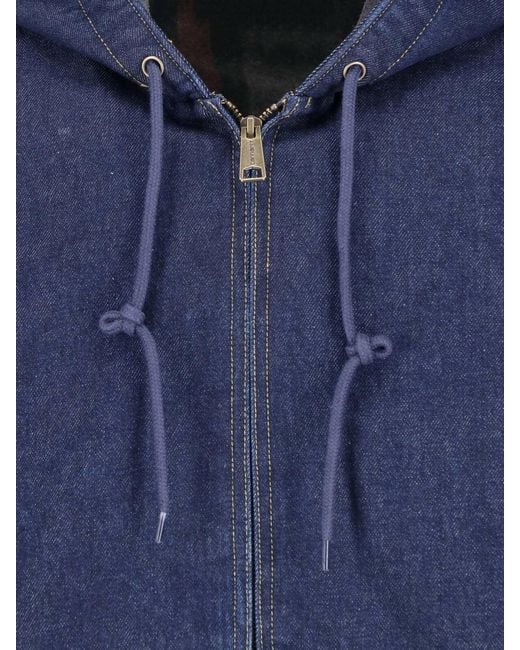 Carhartt Blue Hooded Jacket "Og Active" for men