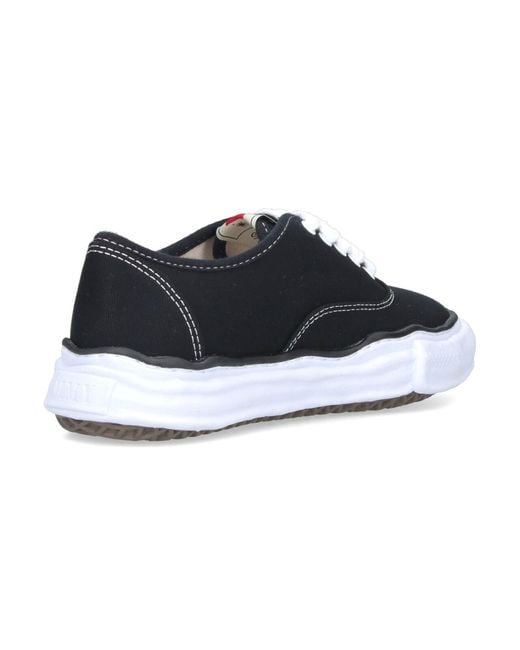 Maison Mihara Yasuhiro Black Low-Top Platform Canvas Sneakers