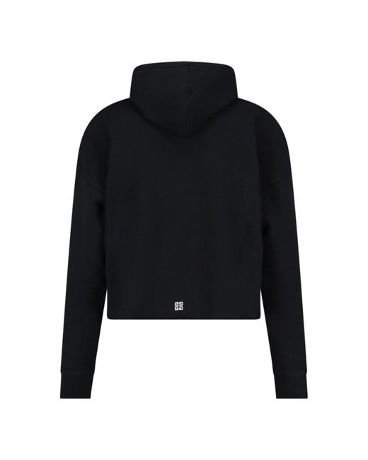 Givenchy Black 'archetype' Cropped Sweatshirt