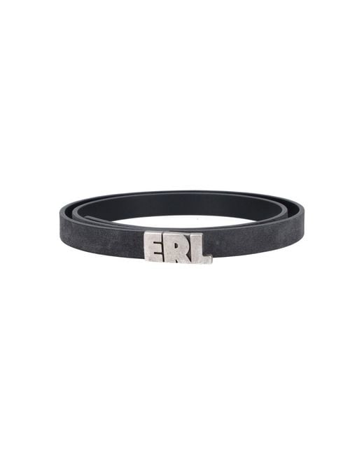 ERL Black Small Logo Belt for men