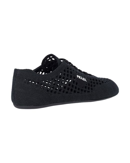 Prada Black Crochet Sneakers “Collapse”