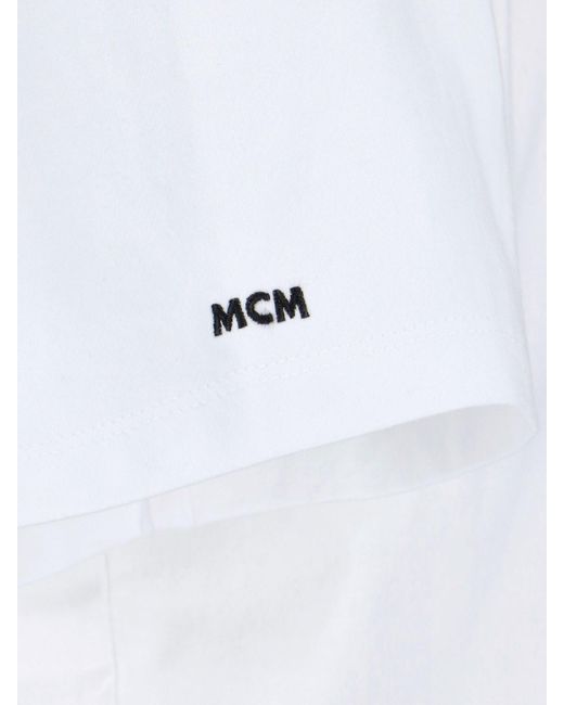 T-Shirt Logo di MCM in White da Uomo