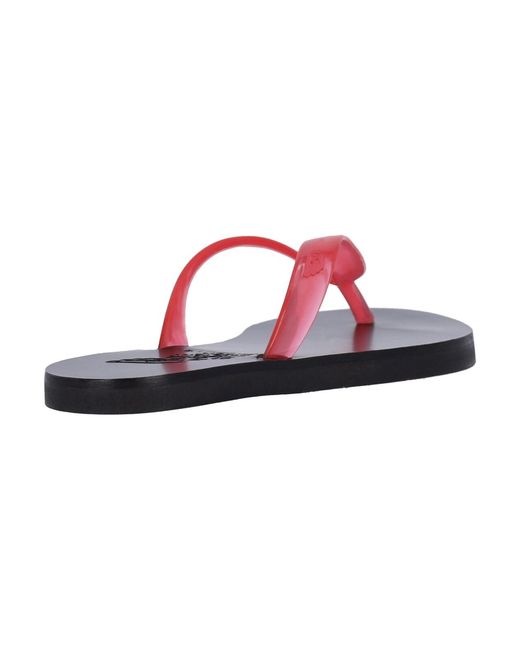 Ancient Greek Sandals Red Rubber