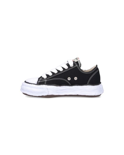 Maison Mihara Yasuhiro Black Cotton Upper Sneakers With Rubber Sole