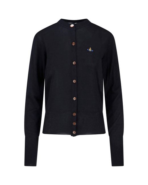 Vivienne Westwood Blue Bea Wool Silk Cardigan