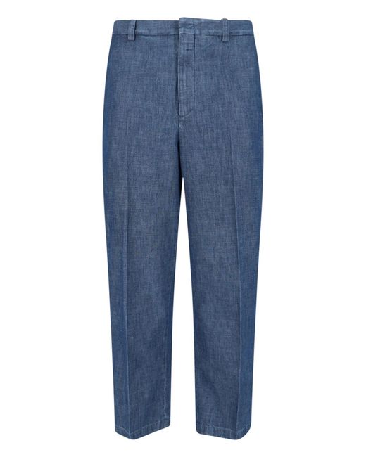 Jil Sander Blue Tailored Pants for men