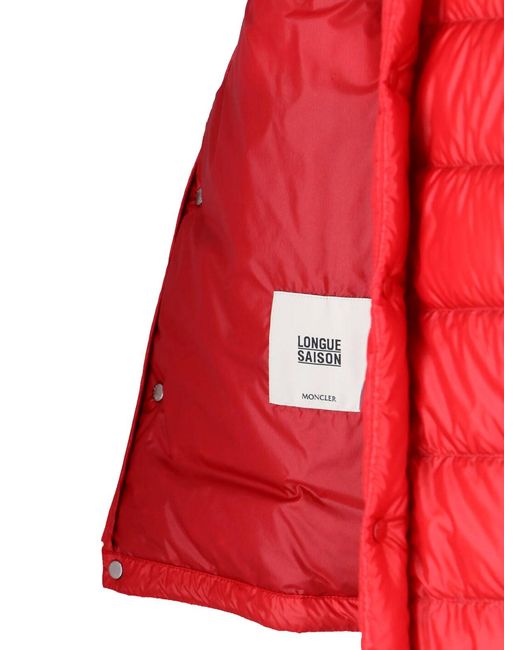 Moncler Red Padded Down Jacket "Selves" for men