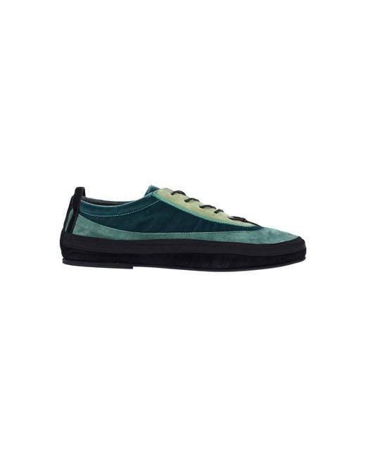 RANRA Green "Heitt" Suede Sneakers for men