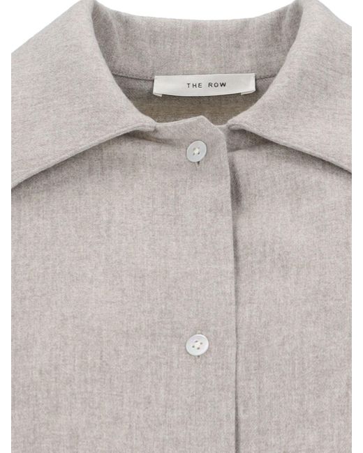 The Row Gray Wool And Cashmere Shirt