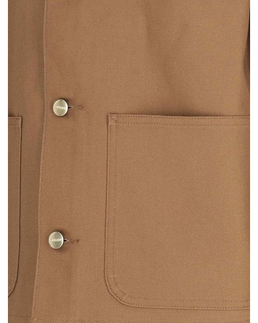 Carhartt Brown Logo Button Jacket for men