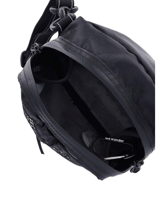 Pouch Tracolla "Ecopack" di And Wander in Black da Uomo