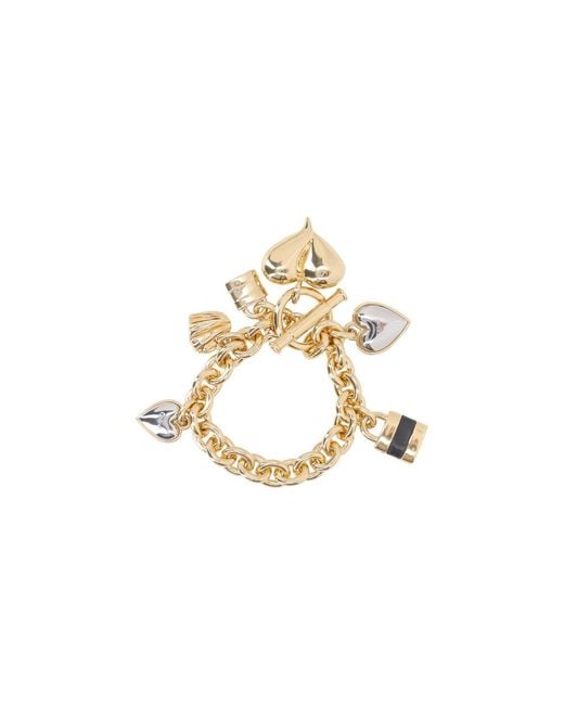 Chloé Metallic Brass And Calf Leather Bracelet For