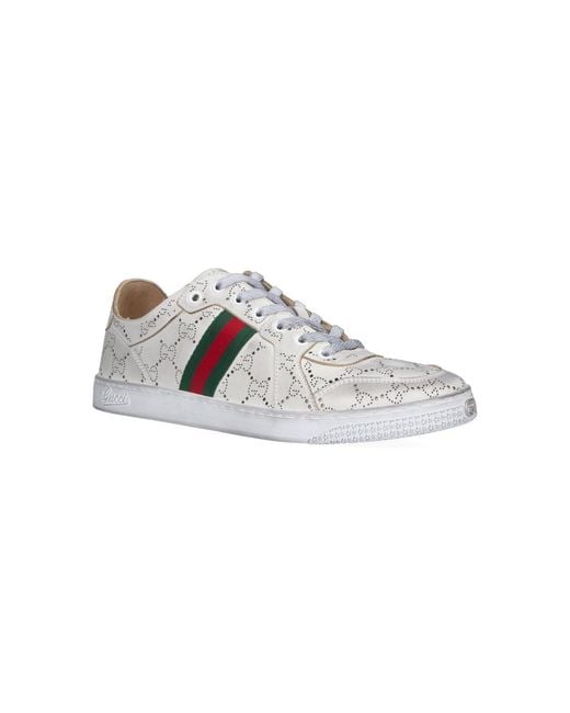 Gucci White Sneakers "Stretch" for men