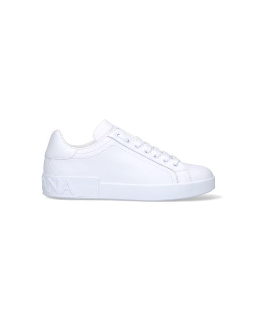Dolce & Gabbana White Sneakers Calf Leather for men