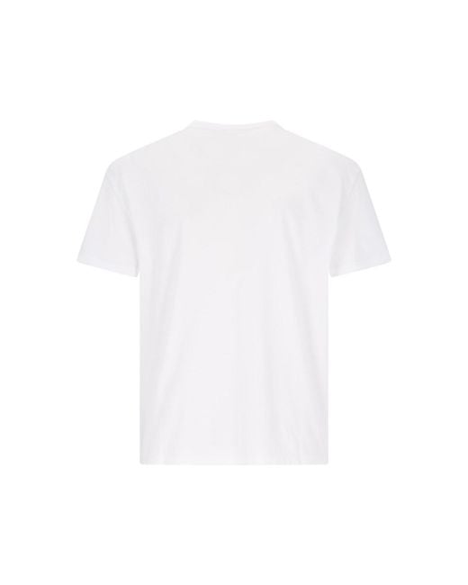 Maison Margiela White Distorted Logo T-Shirt for men