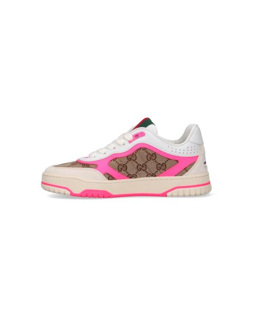 Gucci Pink "re-web" Sneakers