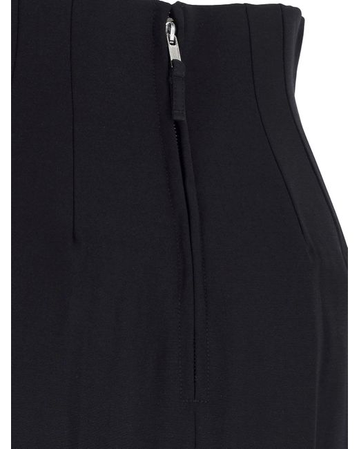 Rick Owens Black Maxi Wool Skirt