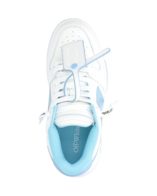 Off-White c/o Virgil Abloh White Rounded Toe Low-Top Sneakers With Iconic Details And Accents