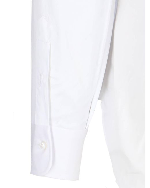 Camicia Classica "I" di Barba Napoli in White da Uomo
