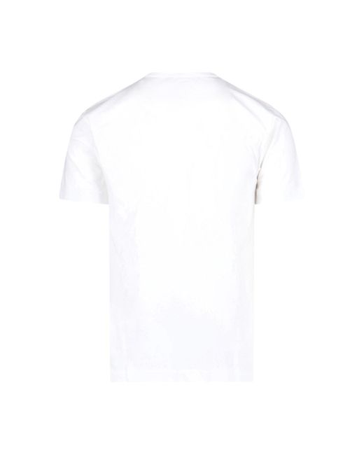 T-Shirt Stampa Cuore di COMME DES GARÇONS PLAY in White da Uomo