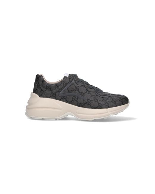 Gucci Gray GG Rhyton Sneaker for men