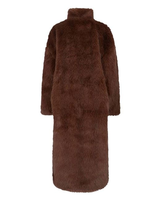 Frankie Shop Brown Faux Fur Coat "Ravello"