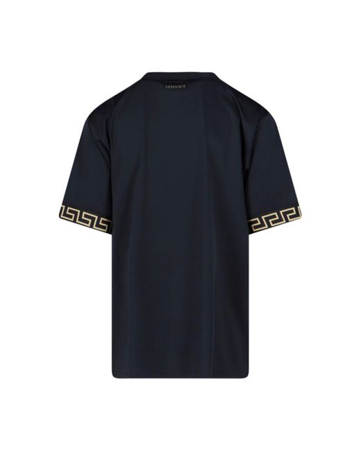 T-Shirt Sportiva "Greca" di Versace in Blue da Uomo