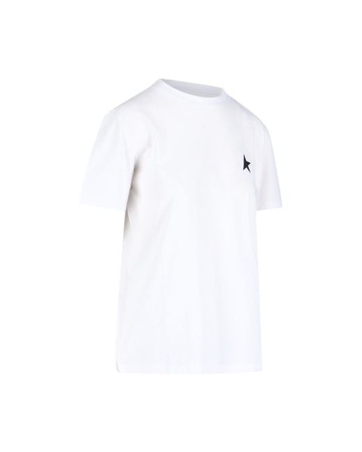 T-Shirt Logo di Golden Goose Deluxe Brand in White