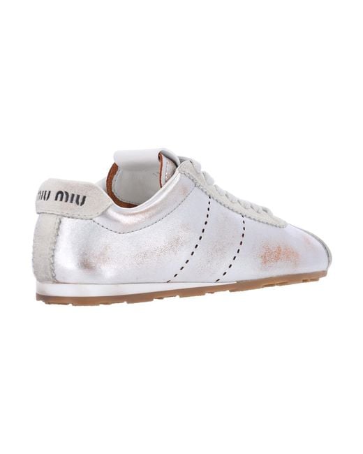 Miu Miu White Sneakers “Plume”