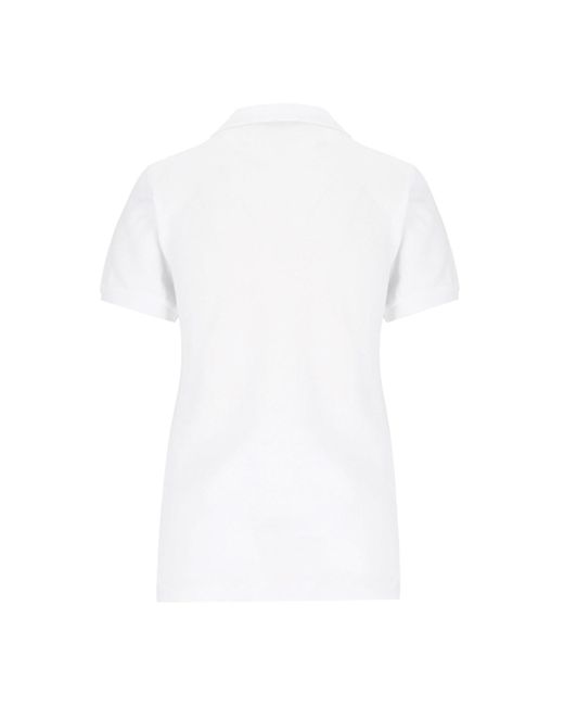 Maison Kitsuné White Polo Shirt "fox Head Patch"