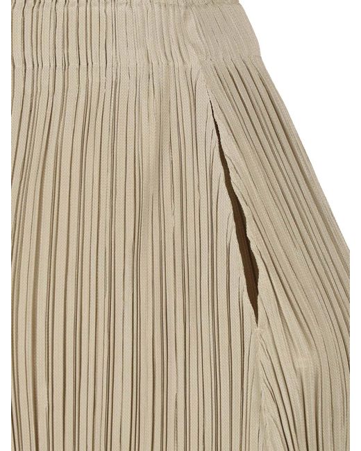 Pleats Please Issey Miyake Natural Pleated Straight Pants
