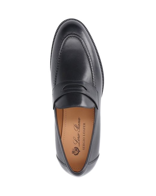 Loro Piana Black Sergio Walk' Loafers
