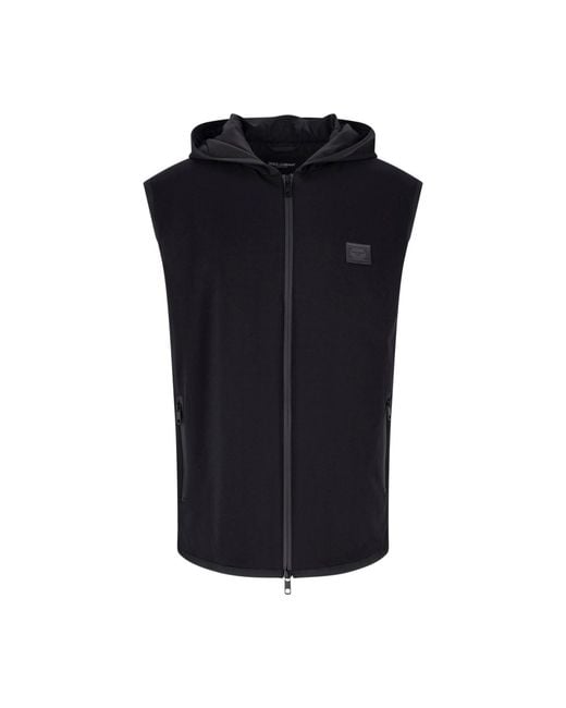 Dolce & Gabbana Black Stretch Cotton-Blend Jacket for men