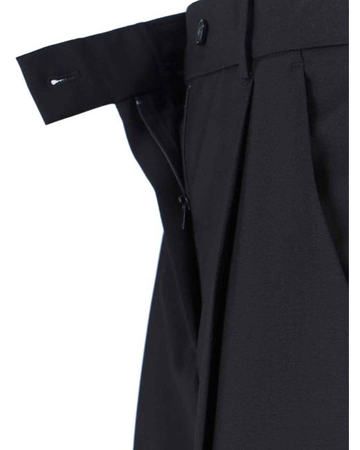 Sportmax Blue Wide-Leg Tailored Trousers With High Waist