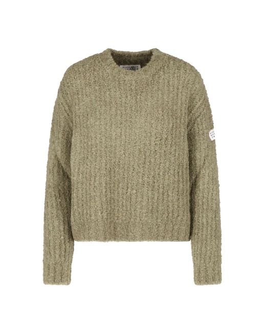 MM6 by Maison Margiela Green Crewneck Sweater