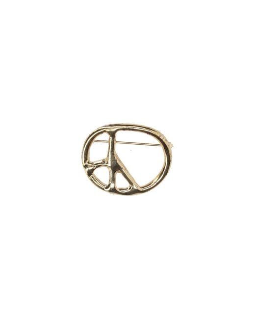 Needles Metallic 'Peace' Brooch for men