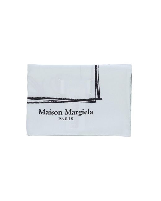 Maison Margiela Gray Scarfs Silk