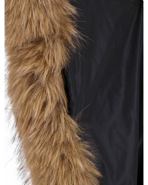 Moncler Natural Faux Fur Scarf