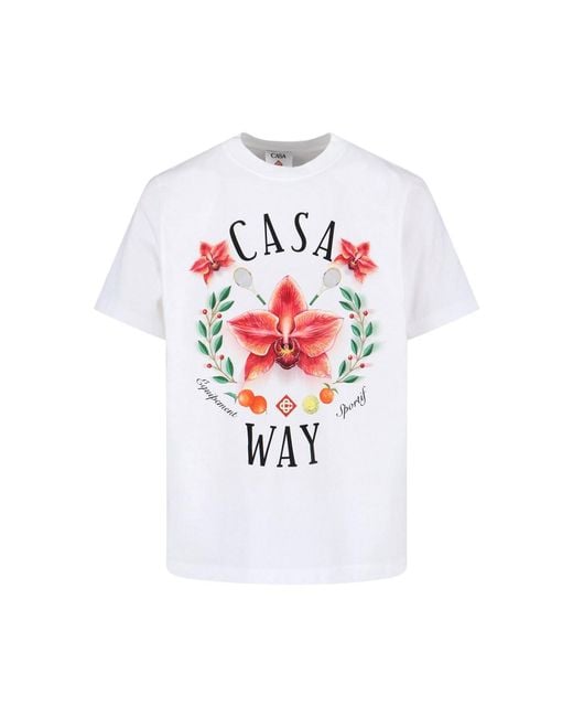 Casablanca White T-Shirts And Polos Organic Cotton for men