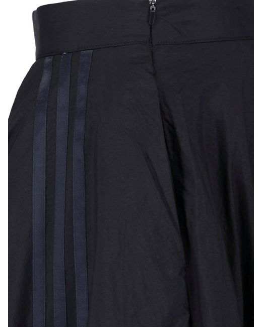 Y-3 Blue Gradient 3 Stripes Midi Skirt