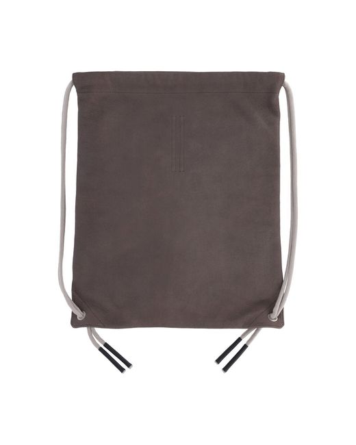 Rick Owens Brown Drawstring Backpack