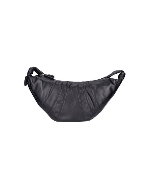Lemaire Black Large Shoulder Bag "croissant" for men