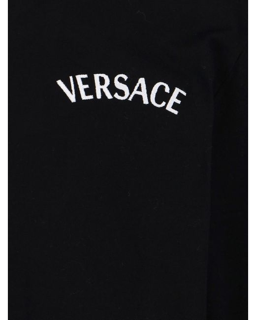 T-Shirt "Milano Stamp" di Versace in Black da Uomo