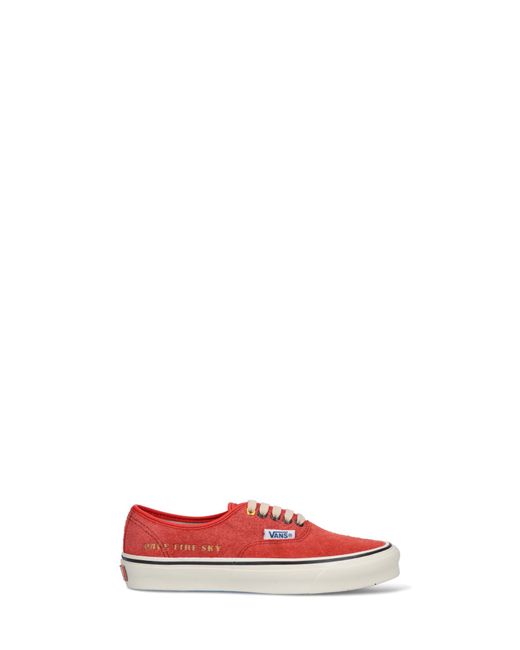 Vans Leather Sneakers in Red for Men | Lyst