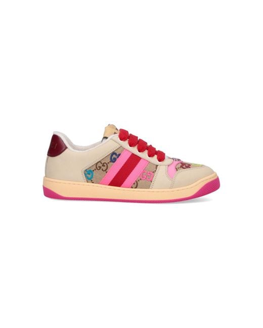 Sneaker Screener Gg di Gucci in Pink