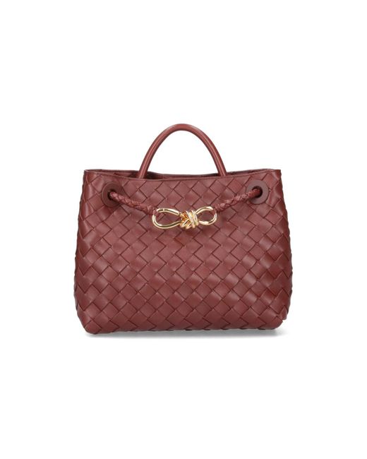 Bottega Veneta Red Small "Andiamo" Bag